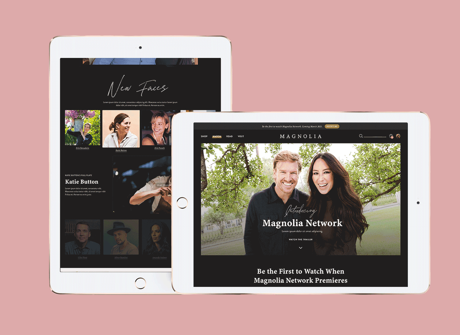 magnolia tablet UI